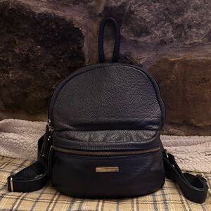 Blue Tuscany Leather Backpack